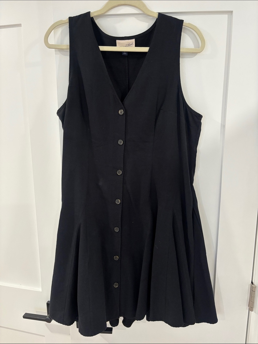 Universal Thread Black Button-Front Sleeveless Mini Dress